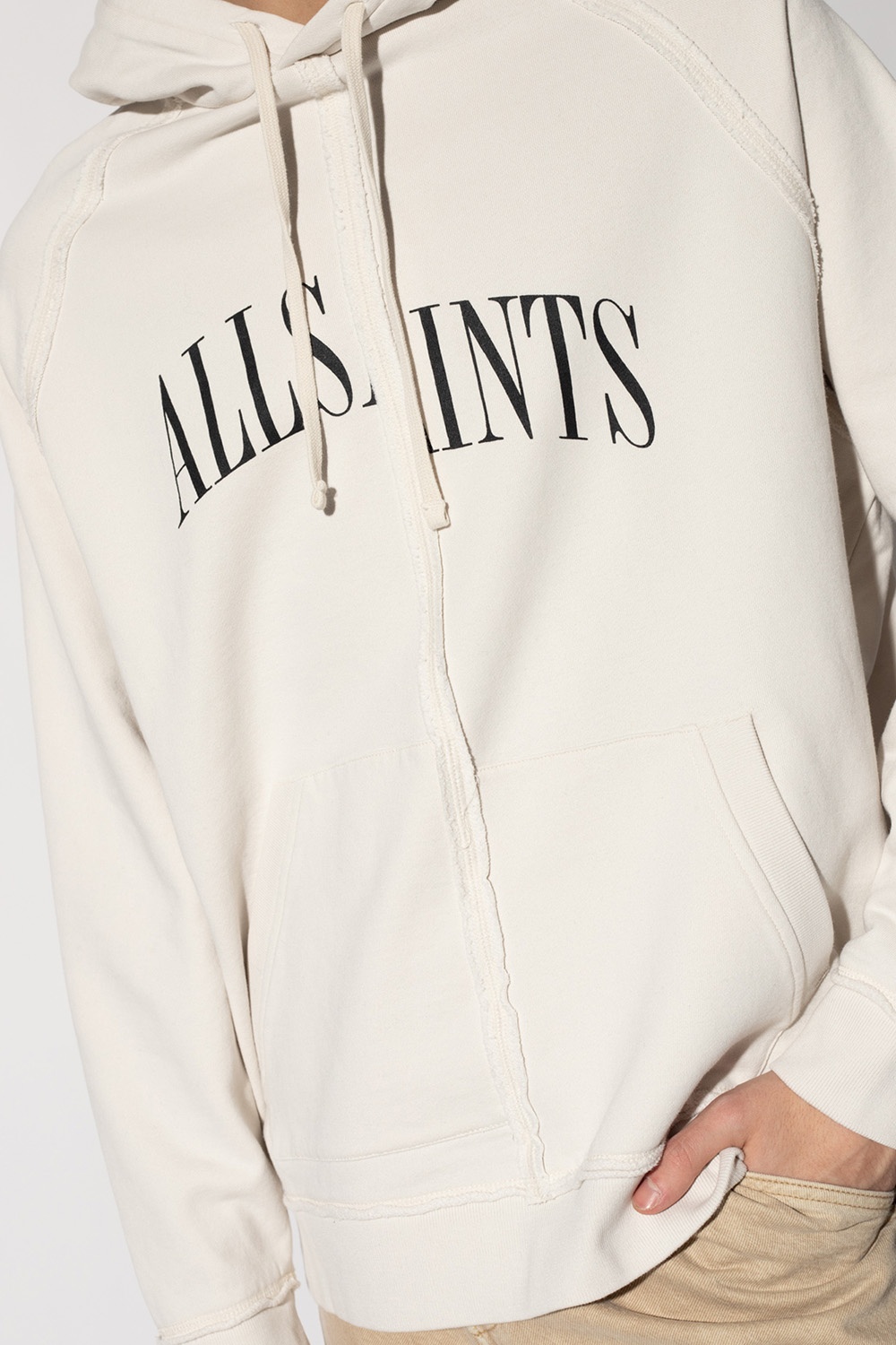 All saints white hoodie best sale